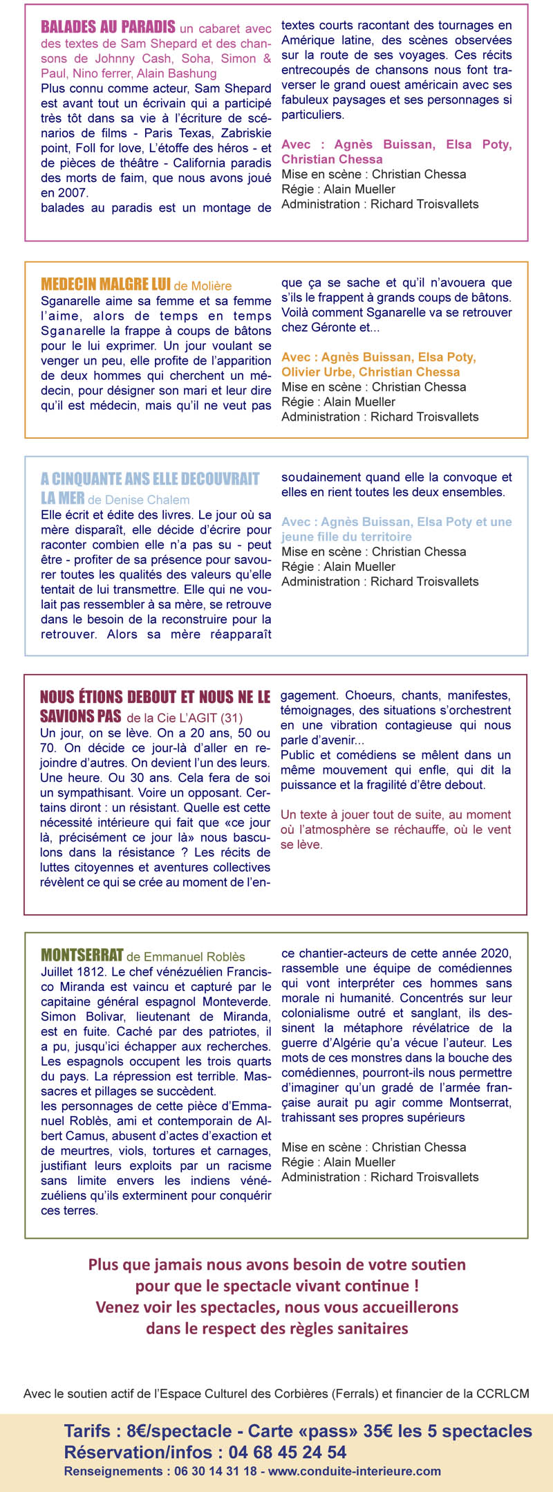 Vivons le théâtre en Corbières Minervois